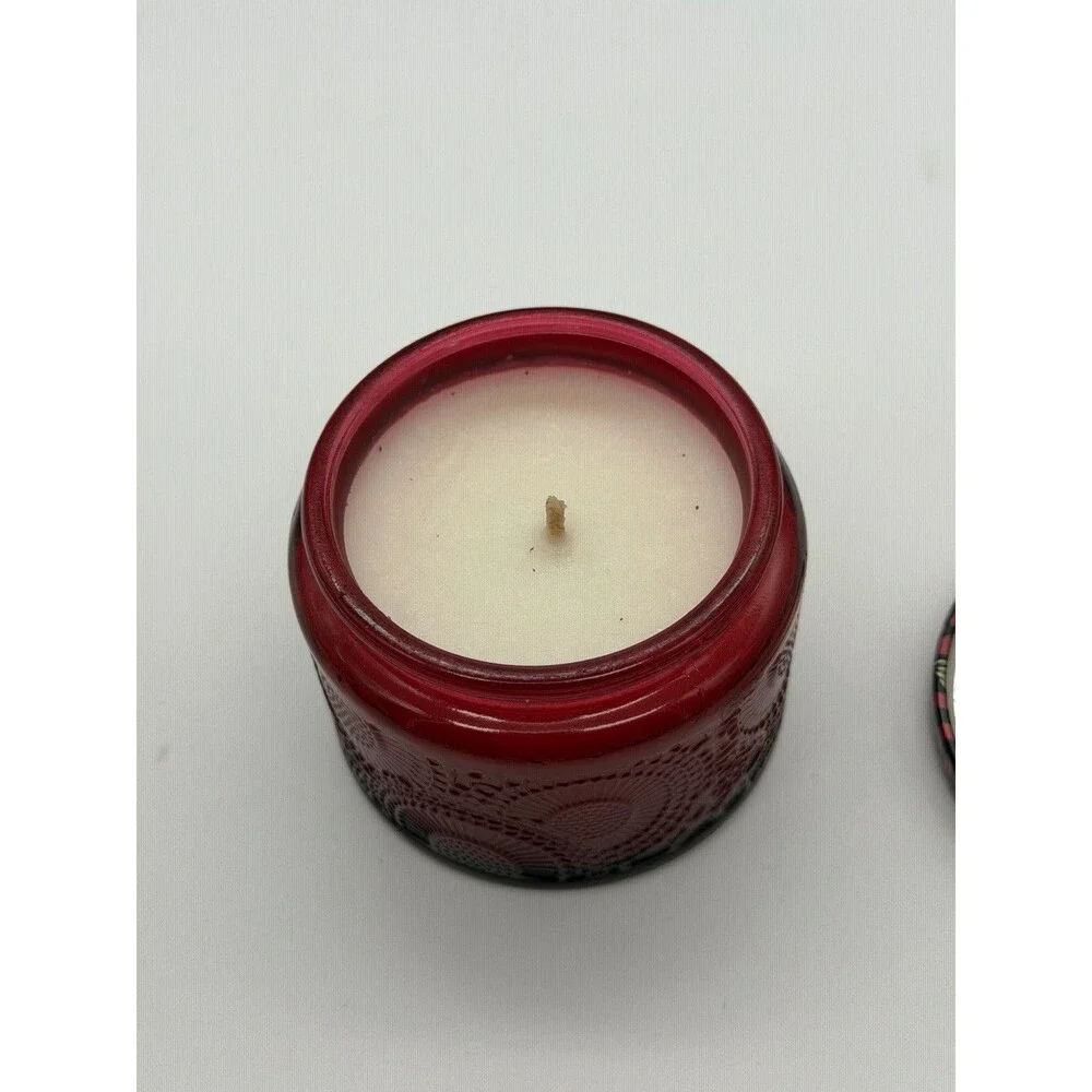 Voluspa Goji Tarocco Orange Candle 3.2oz Japonica Red Glass Jar NEW